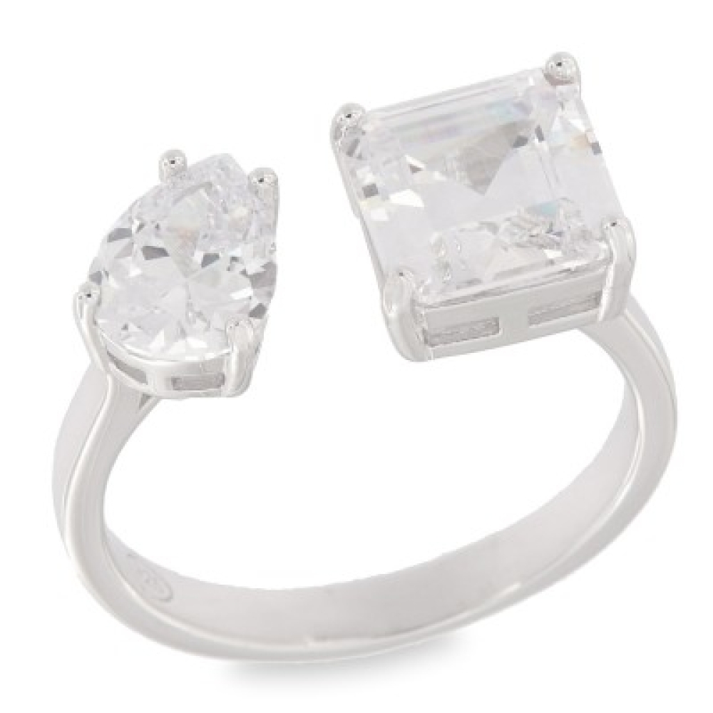 Inel din argint  cu pietre Cubic Zirconia Incolor