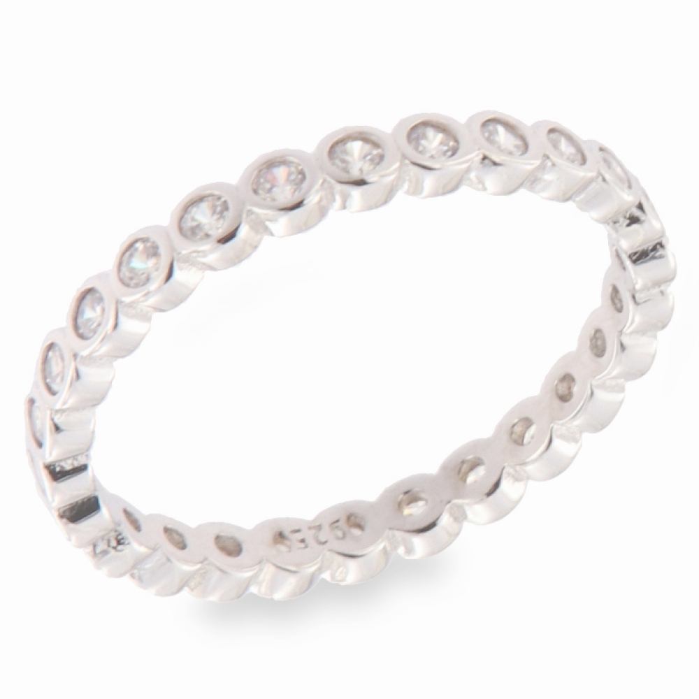 Inel din argint  cu pietre Cubic Zirconia Incolor