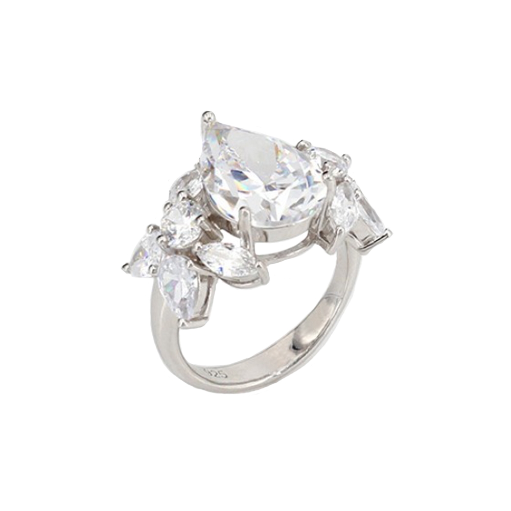 Inel din argint  cu pietre Cubic Zirconia Incolor