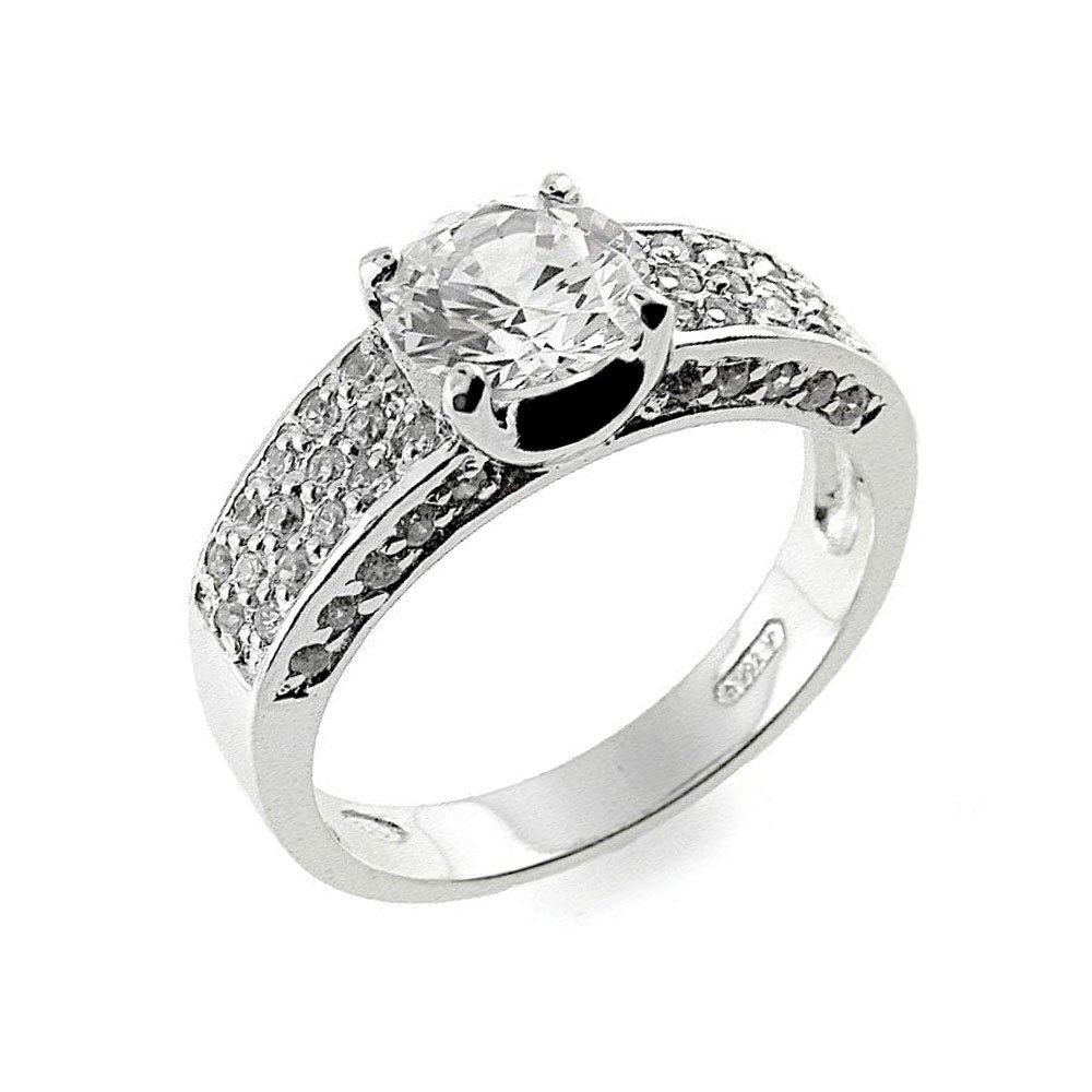 Inel din argint  cu pietre Cubic Zirconia Incolor