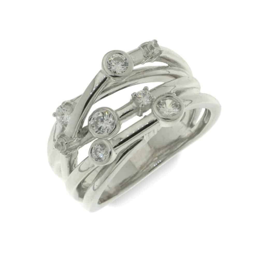 Inel din argint  cu pietre Cubic Zirconia Incolor