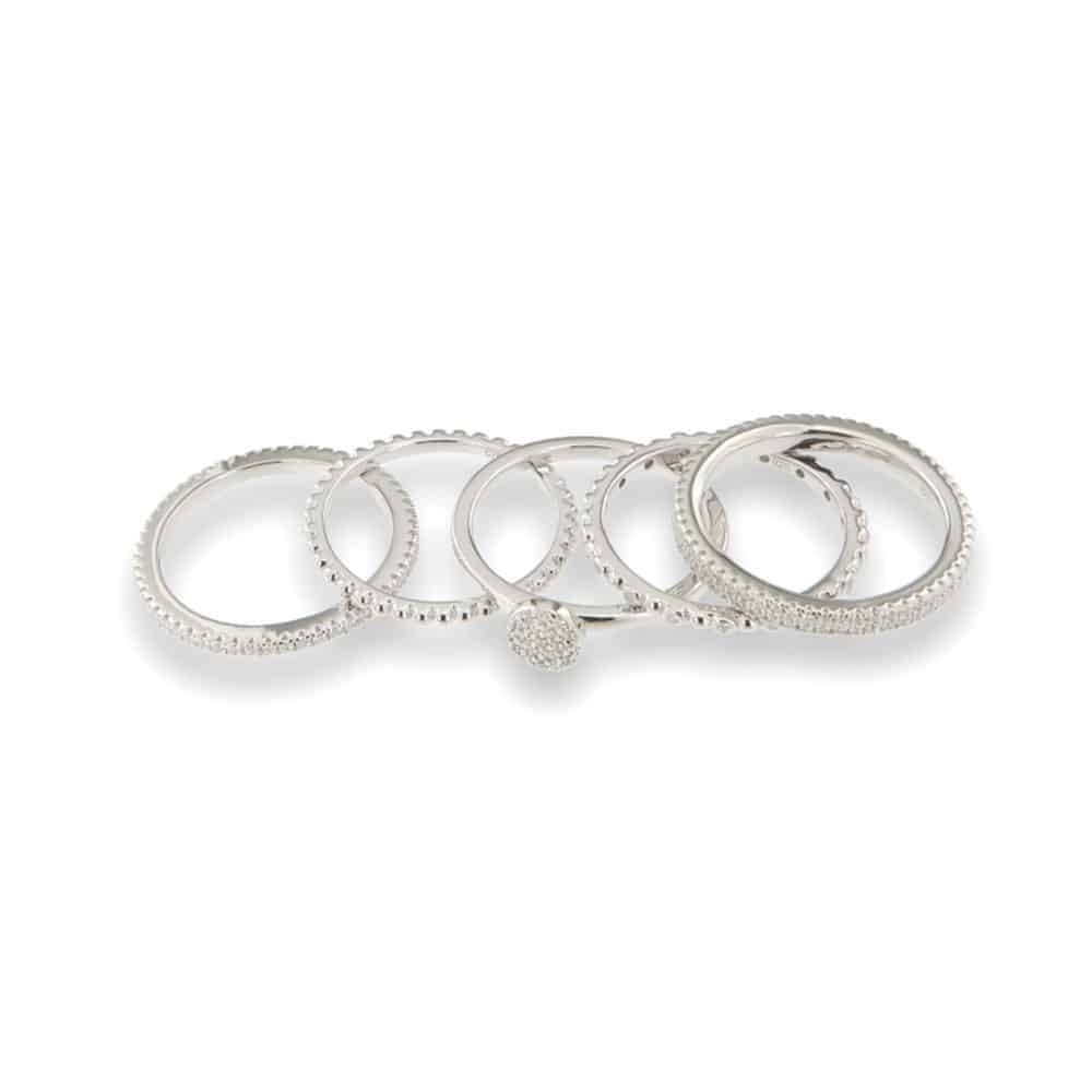 Inel din argint  cu pietre Cubic Zirconia Incolor