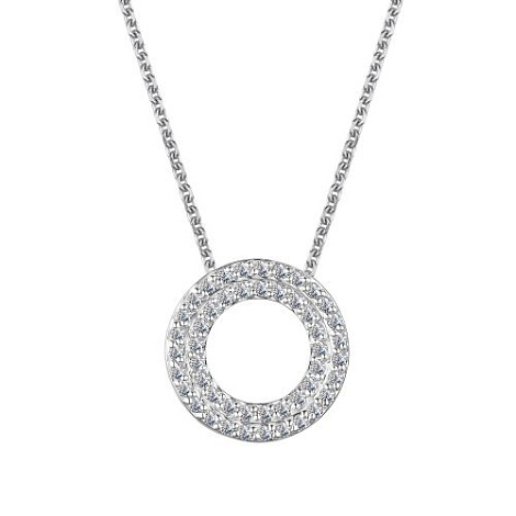Colier din aur alb cu pietre Diamant