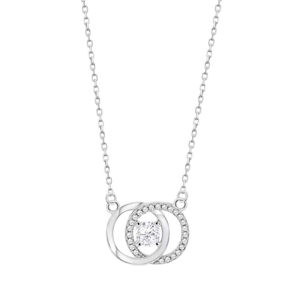 Colier din argint  cu pietre Cubic Zirconia Incolor