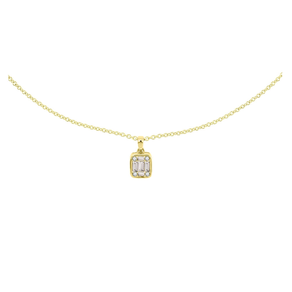 Colier din aur galben cu pietre Diamant