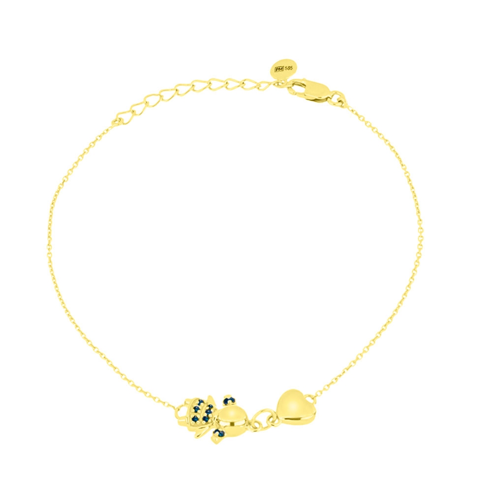 Brățară din aur galben cu pietre Nanosafir