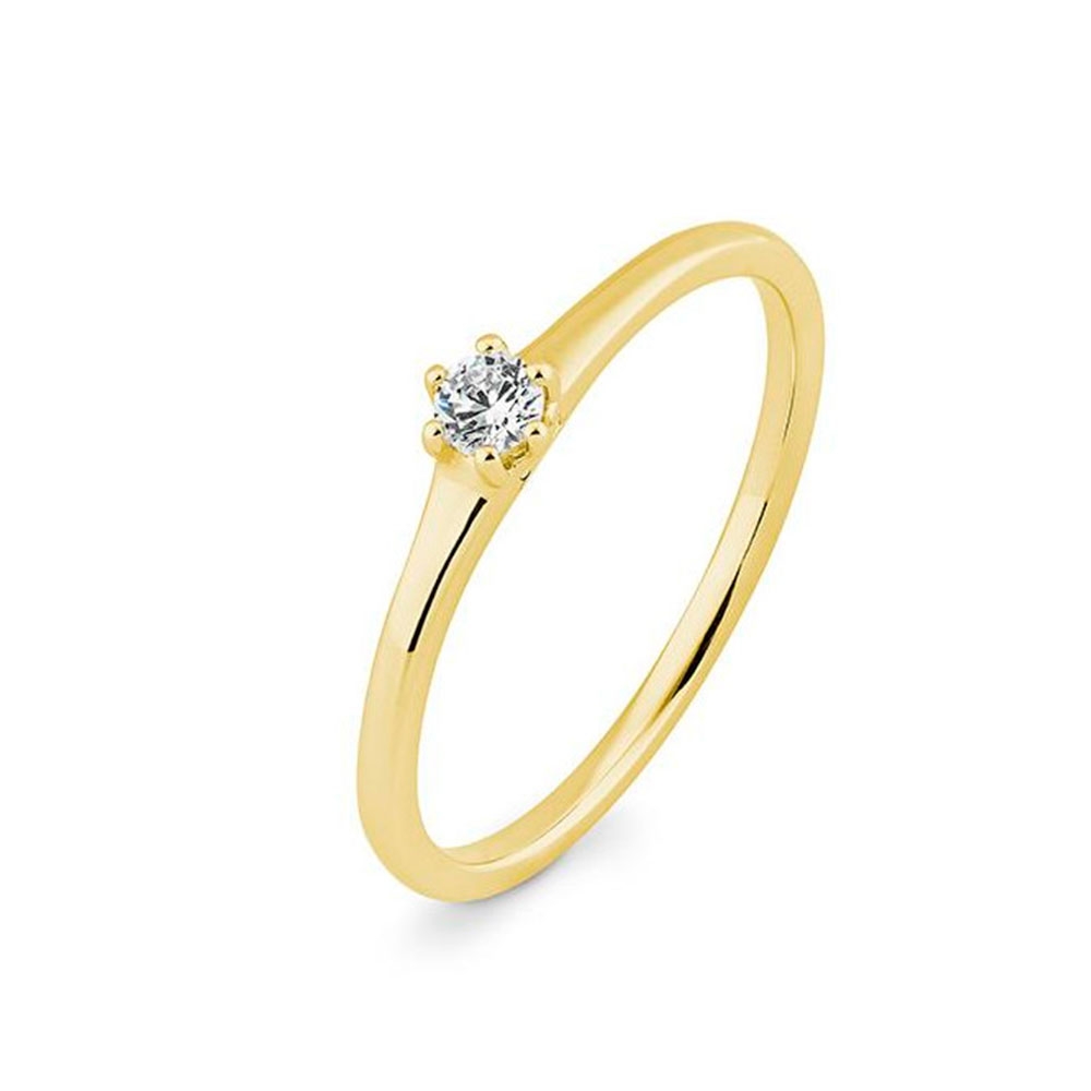 Inel din aur galben cu pietre Diamant