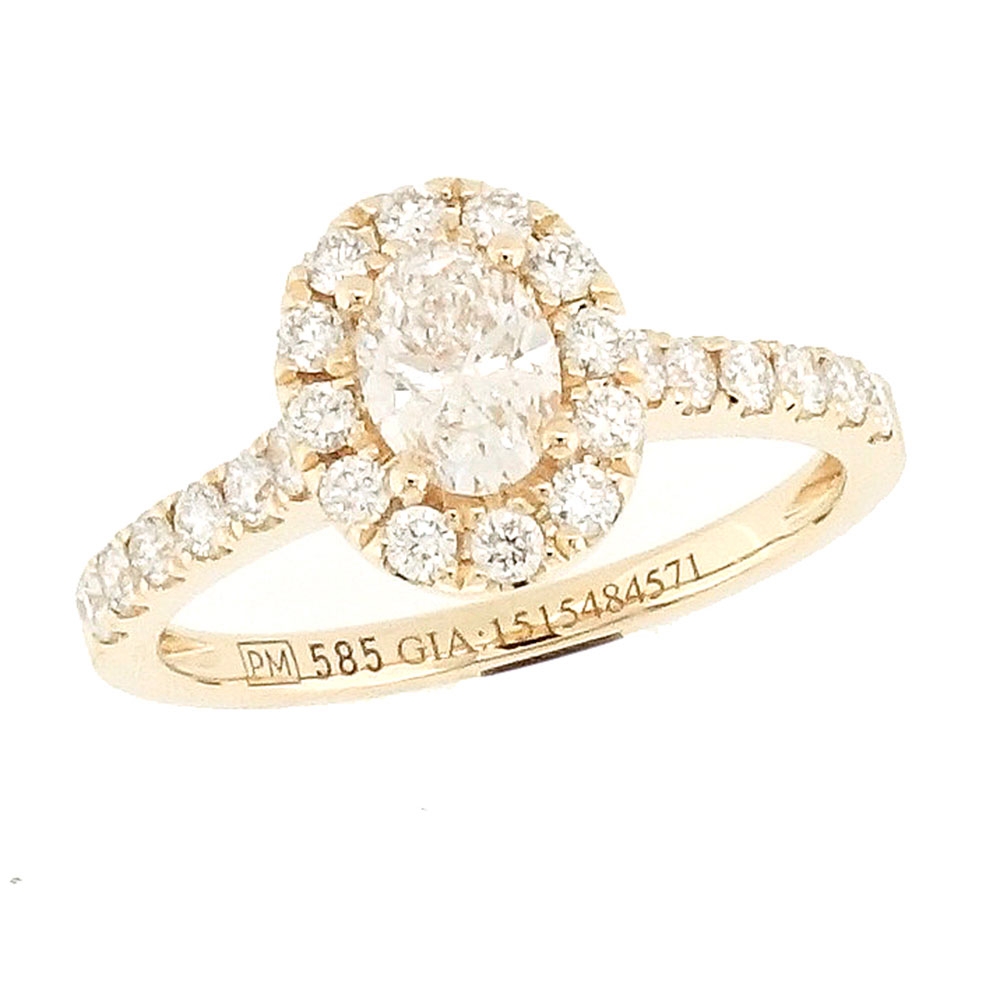 Inel din aur galben cu pietre Diamant