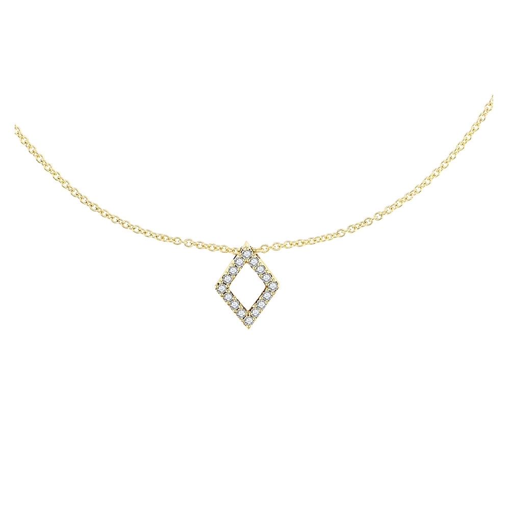 Colier din aur galben cu pietre Diamant