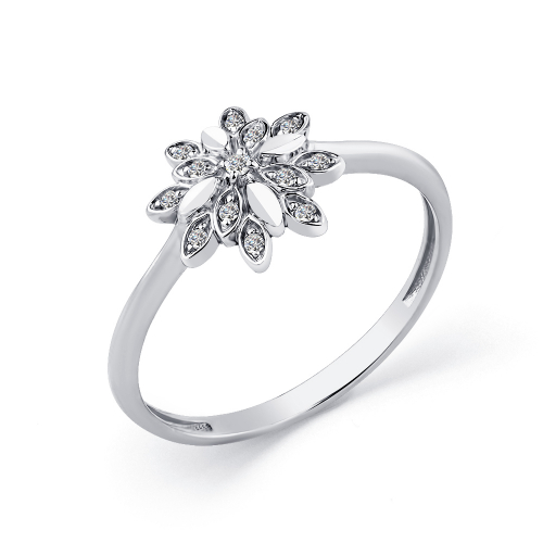Inel din aur alb cu pietre Cubic zirconia