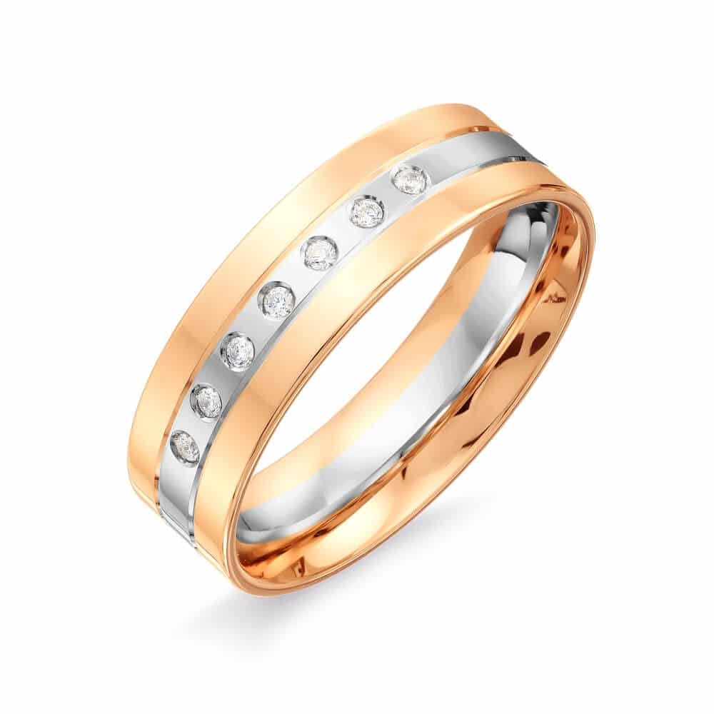 Verighetă din aur  cu pietre Cubic Zirconia Incolor