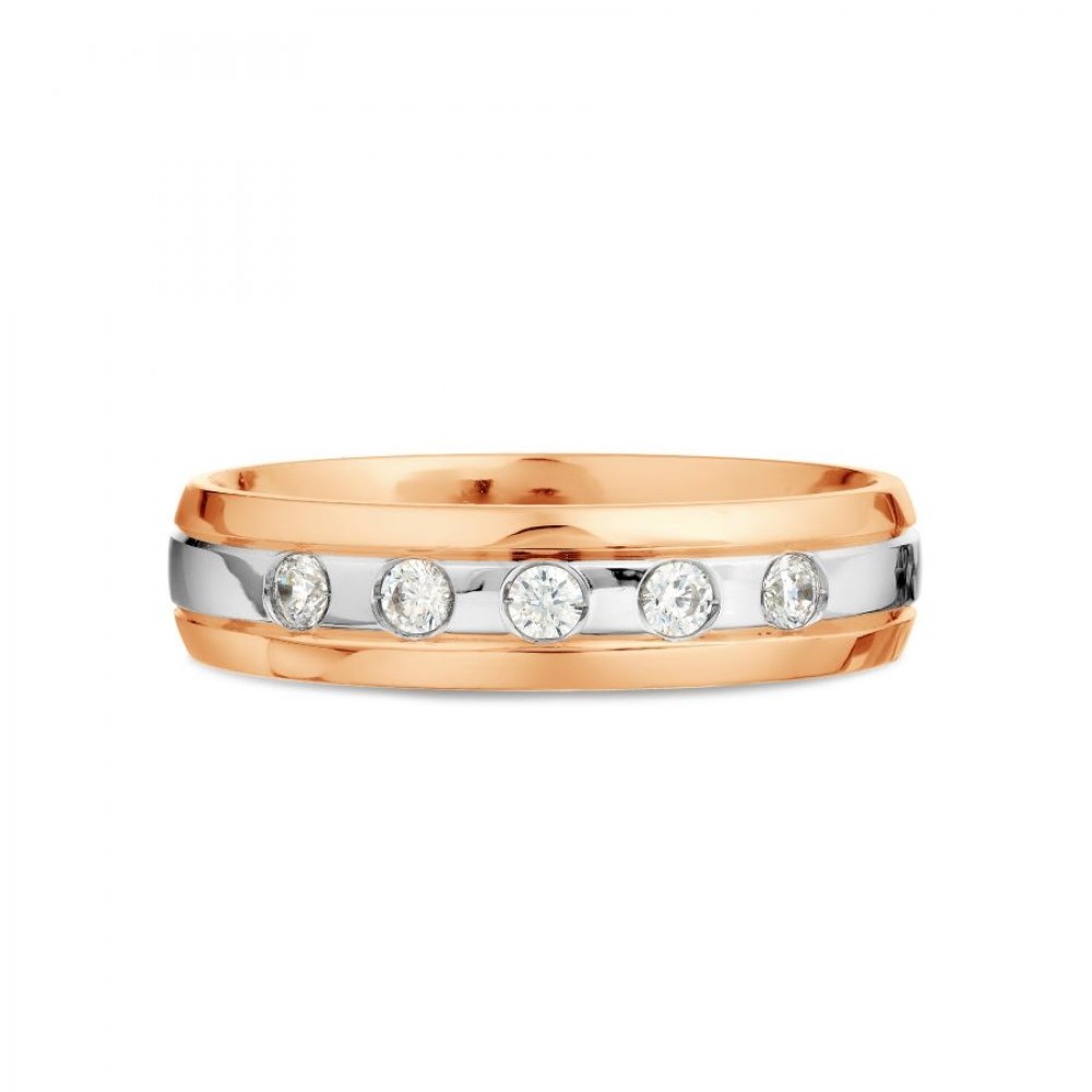 Verighetă din aur  cu pietre Cubic Zirconia Incolor