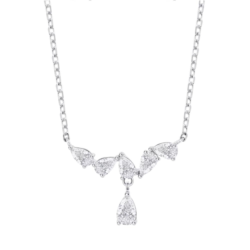 Colier din argint  cu pietre Cubic Zirconia Incolor