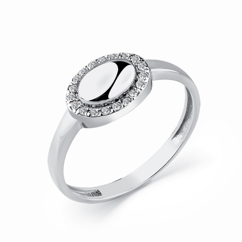 Inel din aur alb cu pietre Cubic zirconia
