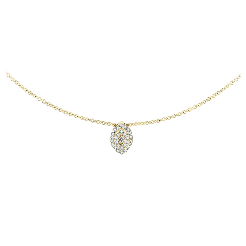 Colier din aur galben cu pietre Diamant