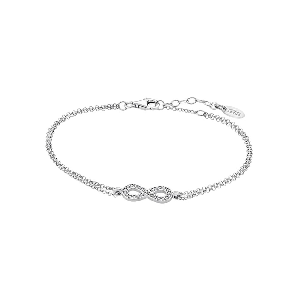 Brățară din argint  cu pietre Cubic Zirconia Incolor, Textil