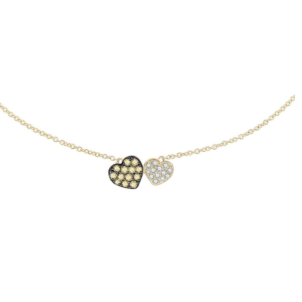 Colier din aur galben cu pietre Diamant Cognac, Diamant