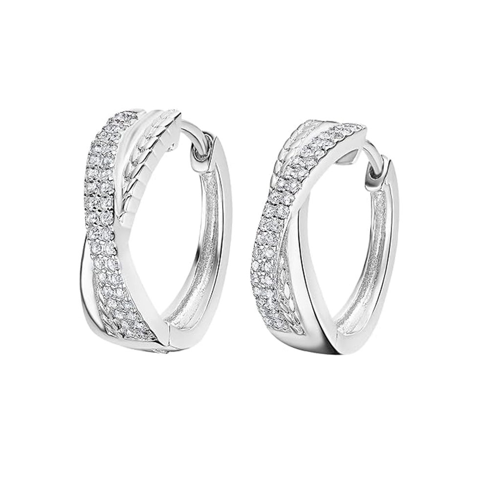 Cercei din argint cu Cubic Zirconia Incolor