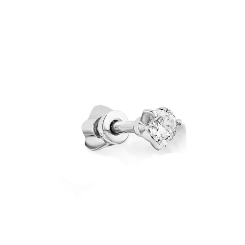 Cercel din aur alb cu pietre Cubic zirconia