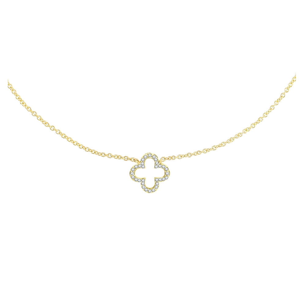 Colier din aur galben cu pietre Diamant