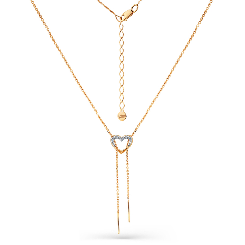 Colier din aur roșu cu pietre Cubic zirconia
