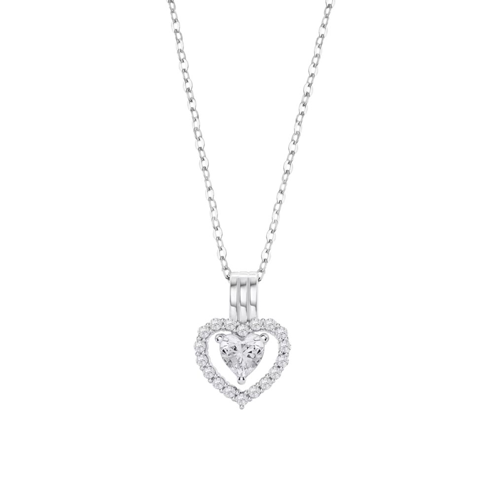 Colier din argint  cu pietre Cubic Zirconia Incolor