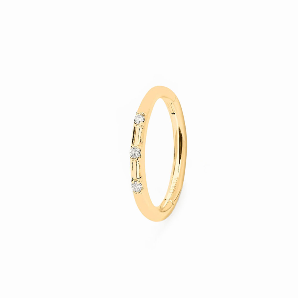 Cercel din aur galben cu pietre Diamant