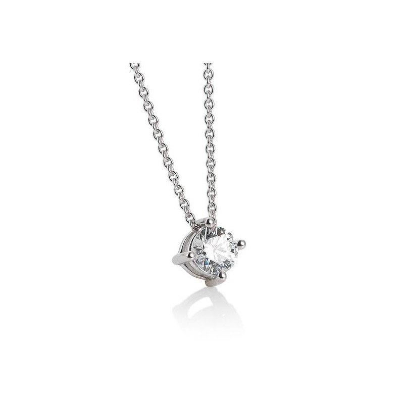 Colier din aur alb cu pietre Diamant