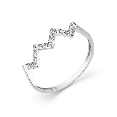 Inel din aur alb cu pietre Cubic zirconia