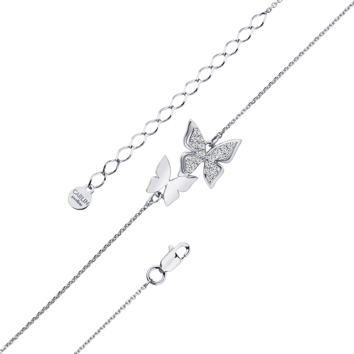 Brățară din aur alb cu pietre Cubic zirconia