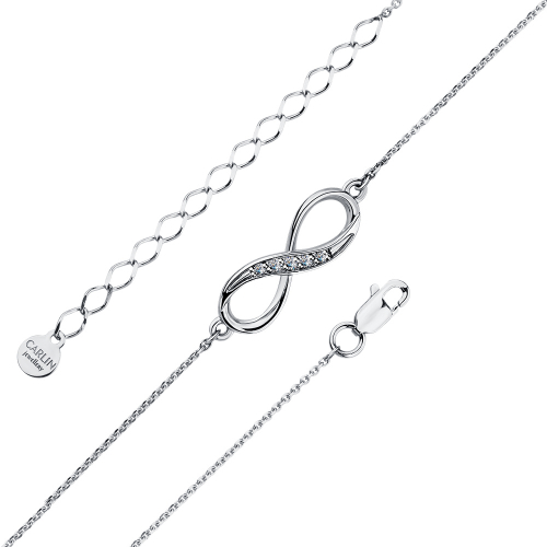 Brățară din aur alb cu pietre Cubic zirconia