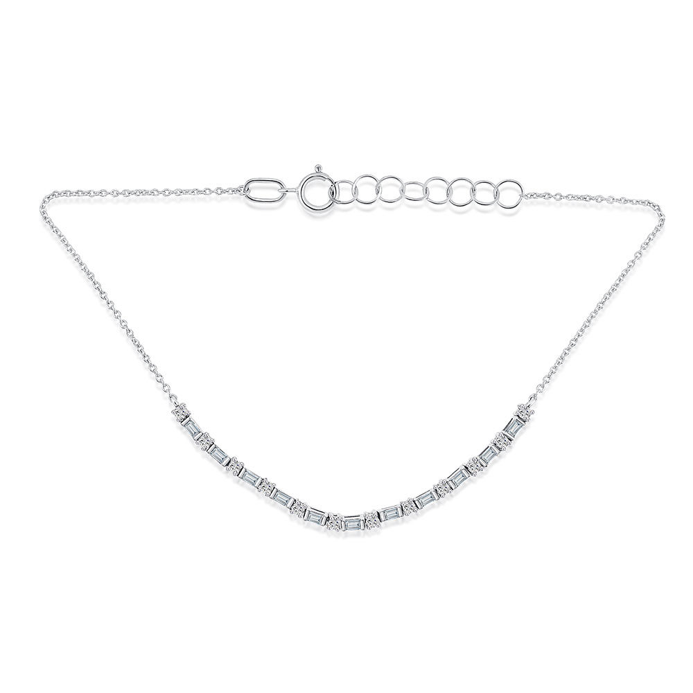 Brățară din aur alb cu pietre Diamant
