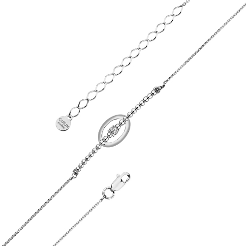 Brățară din aur alb cu pietre Cubic Zirconia Incolor