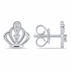 Cercei din argint cu Cubic Zirconia Incolor