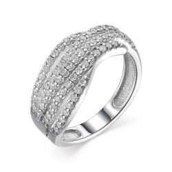 Inel din argint  cu pietre Cubic Zirconia Incolor