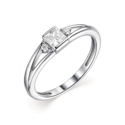 Inel din argint  cu pietre Cubic Zirconia Incolor