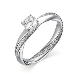 Inel din argint  cu pietre Cubic Zirconia Incolor