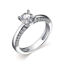 Inel din argint  cu pietre Cubic Zirconia Incolor
