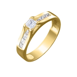 Inel din aur galben cu pietre Diamant
