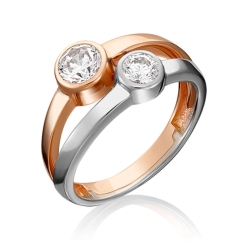Inel din aur  cu pietre Cubic Zirconia Incolor