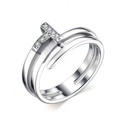 Inel din argint  cu pietre Cubic Zirconia Incolor