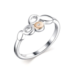 Inel din argint  cu pietre Diamant,