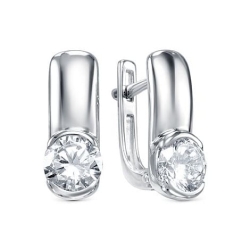 Cercei din argint  cu pietre Cubic Zirconia Incolor