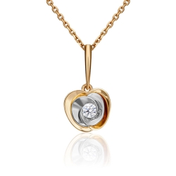 Pandantiv din aur  cu pietre Cubic Zirconia Incolor