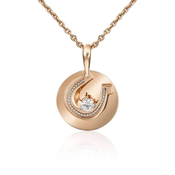 Pandantiv din aur  cu pietre Cubic Zirconia Incolor