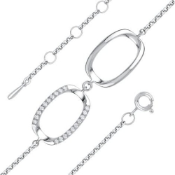 Brățară din argint  cu pietre Cubic Zirconia Incolor