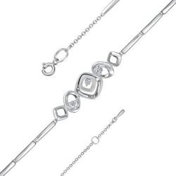 Brățară din argint  cu pietre Cubic Zirconia Incolor
