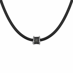 Colier din argint  cu pietre Diamant, Cauciuc
