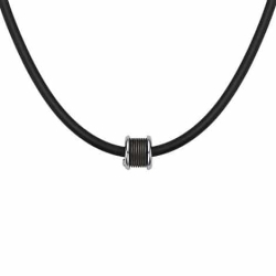 Colier din argint  cu pietre Diamant, Cauciuc
