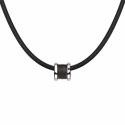 Colier din argint  cu pietre Diamant, Cauciuc